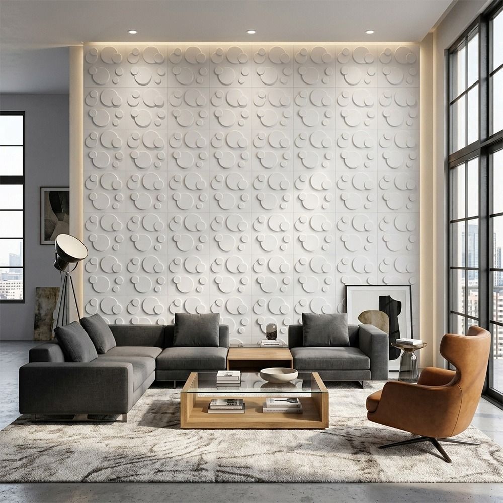 White 3D Wall Panel 50*50cm Em - Pvc Panel Background recension och pris