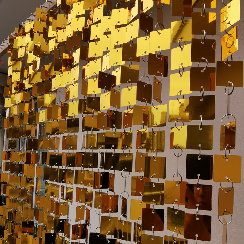 3cm Gold Silver Square Sequins - Pvc Panel Background recension och pris